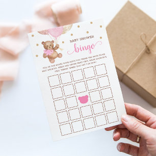 Baby Shower Bingo Spel Teddy Beer Kaart