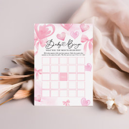 Baby shower Bingo spel, Valentijn Baby Bingo spel