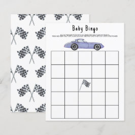 Baby shower bingo spel voor race theme