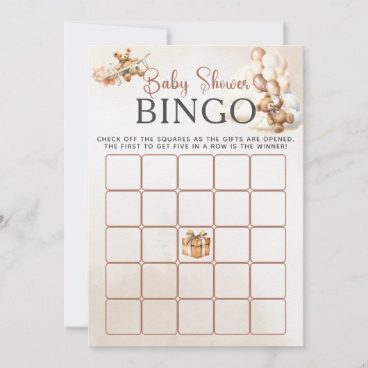 Baby shower BINGO spel We kunnen nauwelijks wachte Kaart (Voorkant)