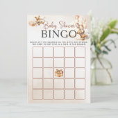 Baby shower BINGO spel We kunnen nauwelijks wachte Kaart (Staand voorkant)