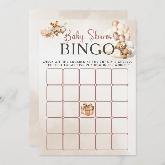 Baby shower BINGO spel We kunnen nauwelijks wachte Kaart (Voorkant / Achterkant)