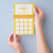 Baby shower Bingo spelletje, Sunshine Miracle Flyer (Hand)