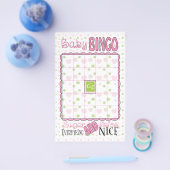 Baby shower BINGO "Sugar and Spice" Flyer (Enkel)