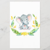 Baby shower Bingo Sweet Elephant Game Kaart (Achterkant)