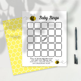 Baby shower Bingo Sweet Little Honey Bee