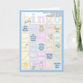 Baby shower bingo uitnodiging (Voorkant)