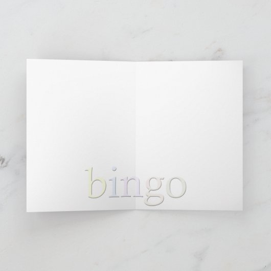 Baby shower bingo uitnodiging (Binnen)