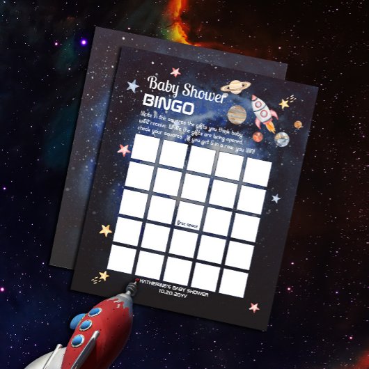 Baby shower bingo voor buitenruimteschakelaars