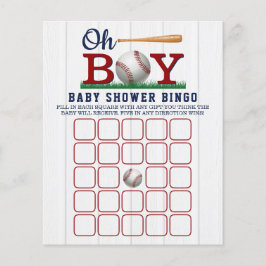 Baby shower Bingo voor honkbaljongens