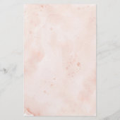 Baby shower bingo waterverf roos goudroze (Achterkant)