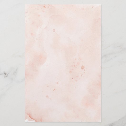 Baby shower bingo waterverf roos goudroze (Achterkant)