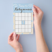 Baby shower BINGO Zee Mobile Crème/Blue Flyer (Hand)