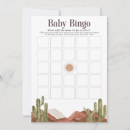 Baby shower Bingo Zonwoestijn Kaart