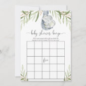 Baby shower bingogame Geslacht Neutraal Olifant Kaart (Voorkant)