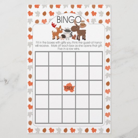 Baby shower bingo's en paardenspelletjes (Voorkant)