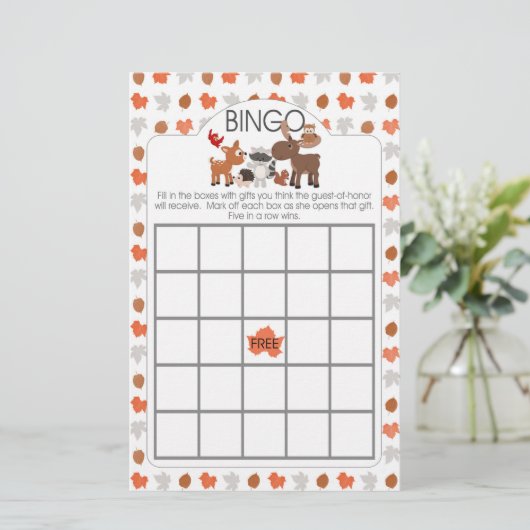 Baby shower bingo's en paardenspelletjes (Staand voorkant)
