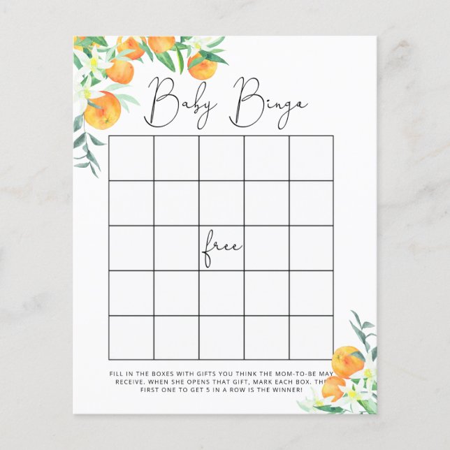 Baby shower-bingspel (Voorkant)