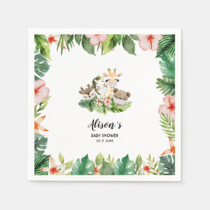 Baby shower Birthday Napkins   Safari Friends Servet
