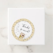 Baby shower Black en Gold Stars Bedankjes Labels (In situ)
