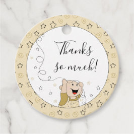 Baby shower Black en Gold Stars Bedankjes Labels