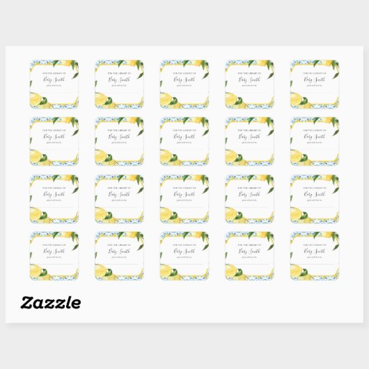  Baby shower Bladplaat Vierkante Sticker (Vel)