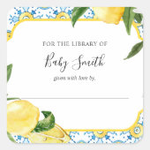  Baby shower Bladplaat Vierkante Sticker (Voorkant)