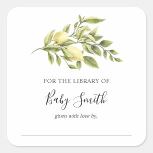  Baby shower Bladplaat Vierkante Sticker