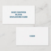 BABY SHOWER BLANK ENCLOSURE-KAART INFORMATIEKAARTJE (Voorkant / Achterkant)