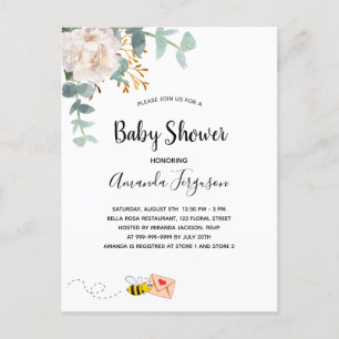 Baby shower blanke griep schattige moeder om te wo briefkaart