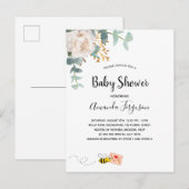 Baby shower blanke griep schattige moeder om te wo briefkaart (Voorkant / Achterkant)