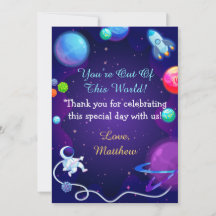 Baby shower blauw Astronaut Planet