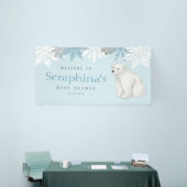 Baby shower blauw Beer Spandoek (Beurs)