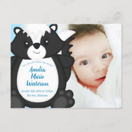 Baby shower blauw briefkaart