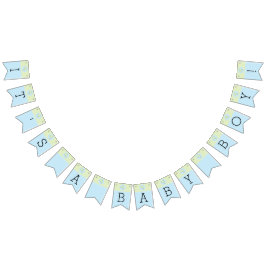 Baby shower Blauw/Dolfijn, Swallowtail Banner