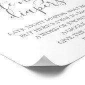 Baby shower Blauw en gouden Waterverf Poster (Hoek)