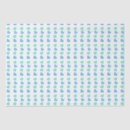 Baby shower blauw en groen hart tissuepapier