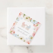 Baby shower blauw en roze onthullen Hartelijk dank Bedankjes Labels (In situ)