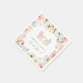 Baby shower Blauw en roze papier Servet (Hoek)