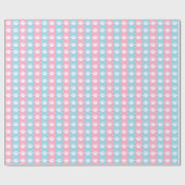 baby shower - Blauw en roze - Paw Print Thema Cadeaupapier (Vlak)