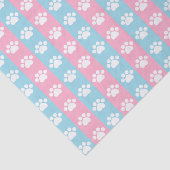 baby shower - Blauw en roze - Paw Print Thema Tissuepapier (Detail)