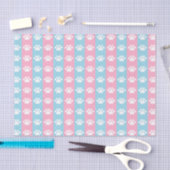 baby shower - Blauw en roze - Paw Print Thema Tissuepapier (Craft)