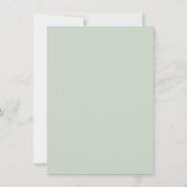 Baby shower Blauw en WITTE PUMPKIN Greenery Kaart (Achterkant)