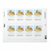 Baby shower Blauw goudblauw Bladblad 8 Etiket (Full Sheet)