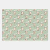 Baby shower Blauw groene aap wolken Inpakpapier Vel (Voorkant 3)