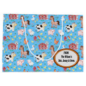 Baby shower blauw groot cadeauzakje (Achterkant)