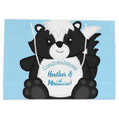 Baby shower blauw groot cadeauzakje (Achterkant)