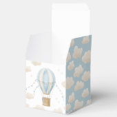 Baby shower blauw heteluchtballonavontuur wacht op bedankdoosjes (Geopend)