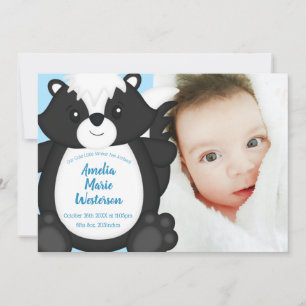Baby shower blauw kaart