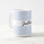 Baby shower blauw koffiemok (Voorkant links)